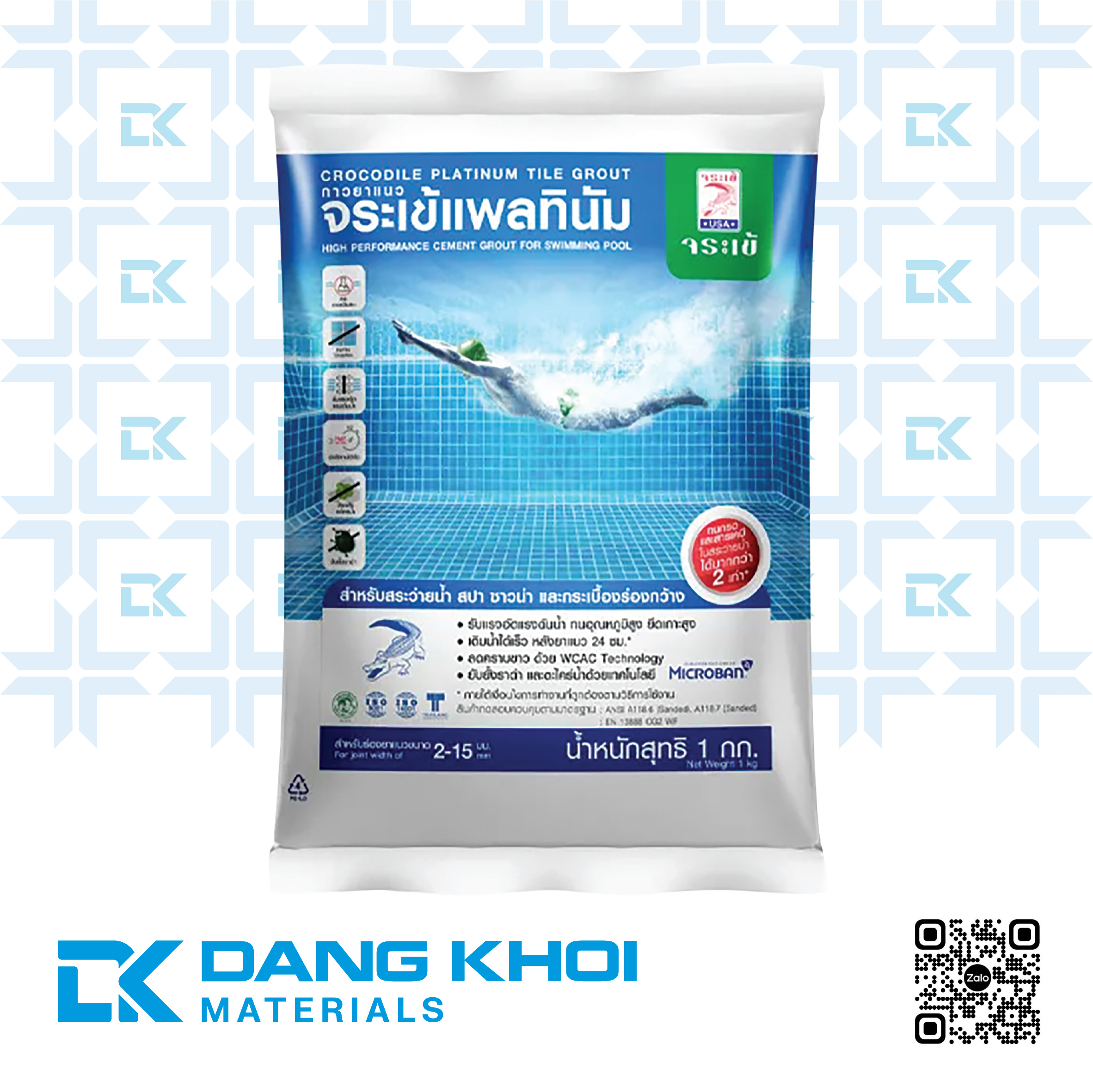 Keo chà ron hồ bơi Crocodile Platinum